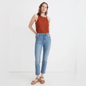 Madewell Petite Perfect Vintage Crop Jean in Clymer Wash